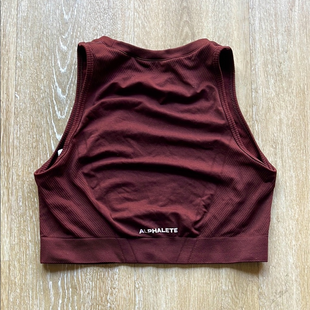 Alphalete Burgundy Racerback Tank Top